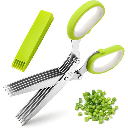 ✂️ GlowChop FiveBlade – Multipurpose Herb Scissors Set