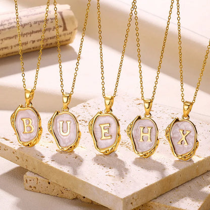 ✨ GlowLuxe AlphaGold Necklace – A–Z Gold Plated Initial Pendant on Snake Chain