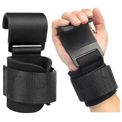 🏋️ GlowGrip PowerHooks – Heavy-Duty Weight Lifting Hooks with Padded Wrist Straps