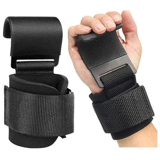 🏋️ GlowGrip PowerHooks – Heavy-Duty Weight Lifting Hooks with Padded Wrist Straps