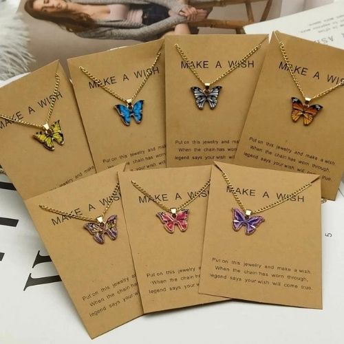 🦋 GlowCharm FlutterGold – 18K Gold-Plated Butterfly Pendant Necklace