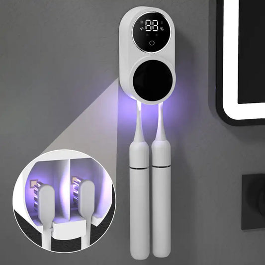 🦷 GlowCare PureBrush – UV Toothbrush Sterilizer & Dryer with Smart Display