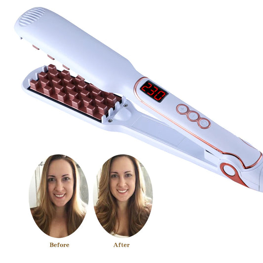 💁‍♀️ GlowLift VolumeCrimp – Ceramic Hair Volumizing Iron & Corrugated Curler