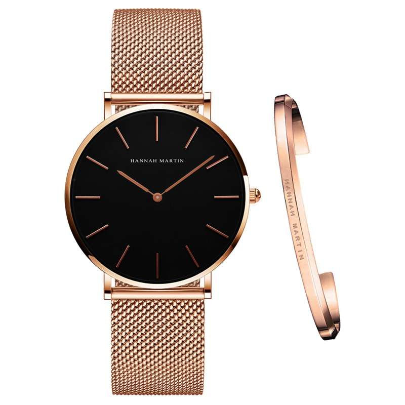 ⌚ GlowTime Chic Duo – Women's Watch & Bracelet Gift Set