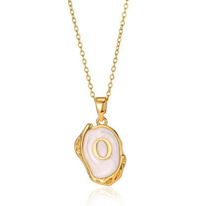 ✨ GlowLuxe AlphaGold Necklace – A–Z Gold Plated Initial Pendant on Snake Chain
