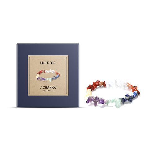 Seven-Color Bracelet Seven-Color Simple Jewelry Stone Bead Wheel Yoga Beaded Bracelet