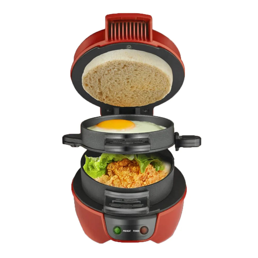 🍔 GlowChef StackMaster – Manual Burger Press & Multi-Meal Maker