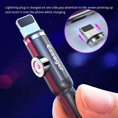 🔌 GlowCharge DuoMag Cable – 2-in-1 Magnetic LED Charging Cable with Multi-Tip Connectors