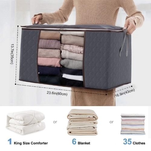 🧺 GlowStore MaxSet – 3x Reinforced Clothes Storage Bags