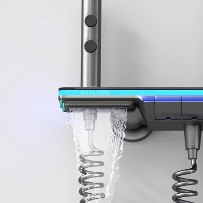 🚿 GlowBath LuxeKeys Shower System – Digital Thermostat Spa Shower with Ambient Lighting