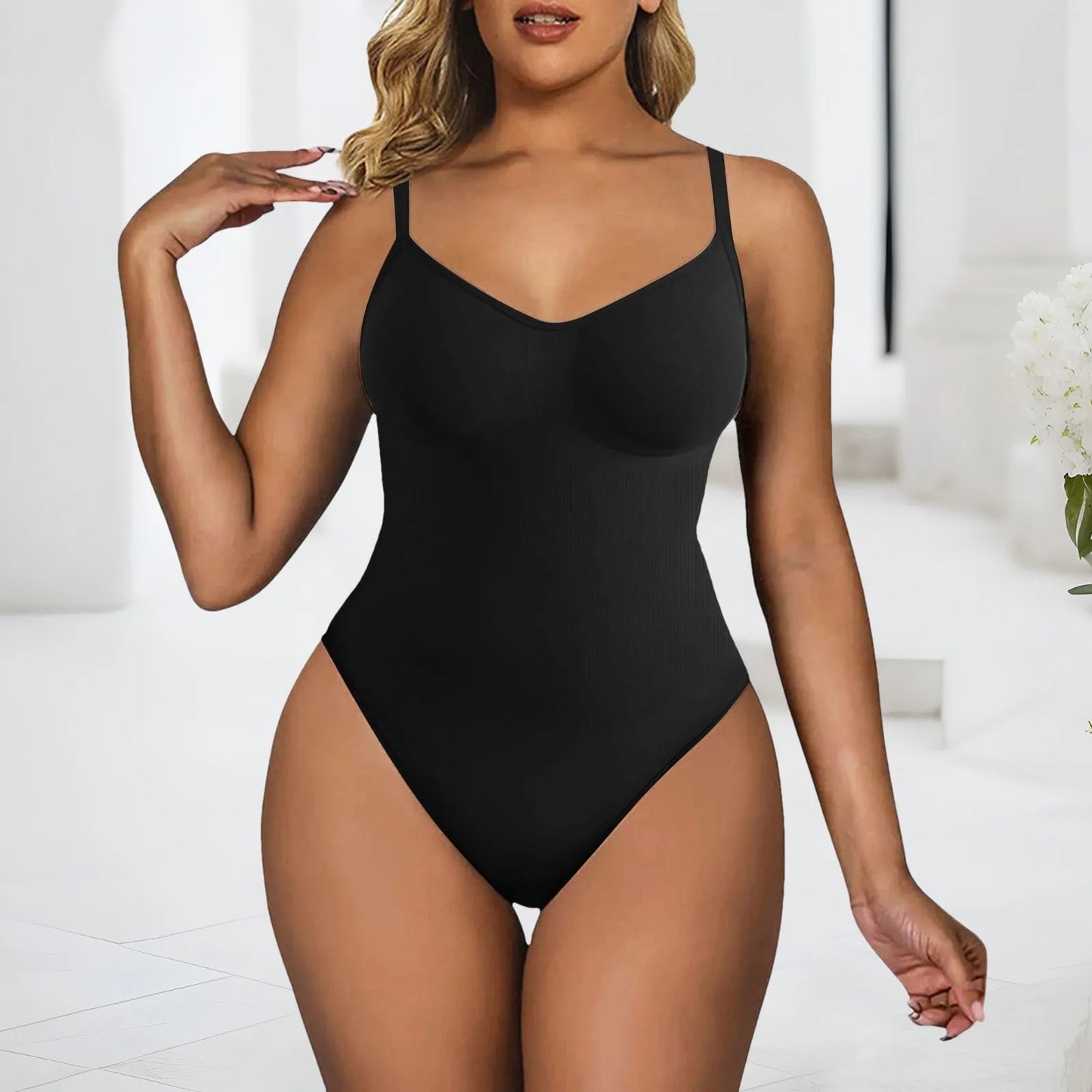 ✨ GlowShape SculptEase Bodysuit – High-Elastic Tummy Control Tank Shapewear