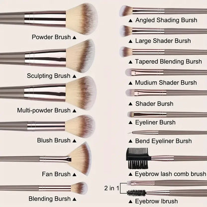 💄 GlowBlend ProKit – 3 to 20-Piece Professional Makeup Brush Set