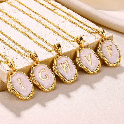 ✨ GlowLuxe AlphaGold Necklace – A–Z Gold Plated Initial Pendant on Snake Chain