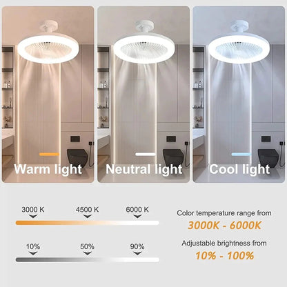 GlowBreeze Aura – Multi-Function Light Socket Fan with Remote