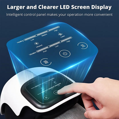 🦵 GlowRelief FlexHeat – Cordless Knee Massager with Heat & Red Light Therapy