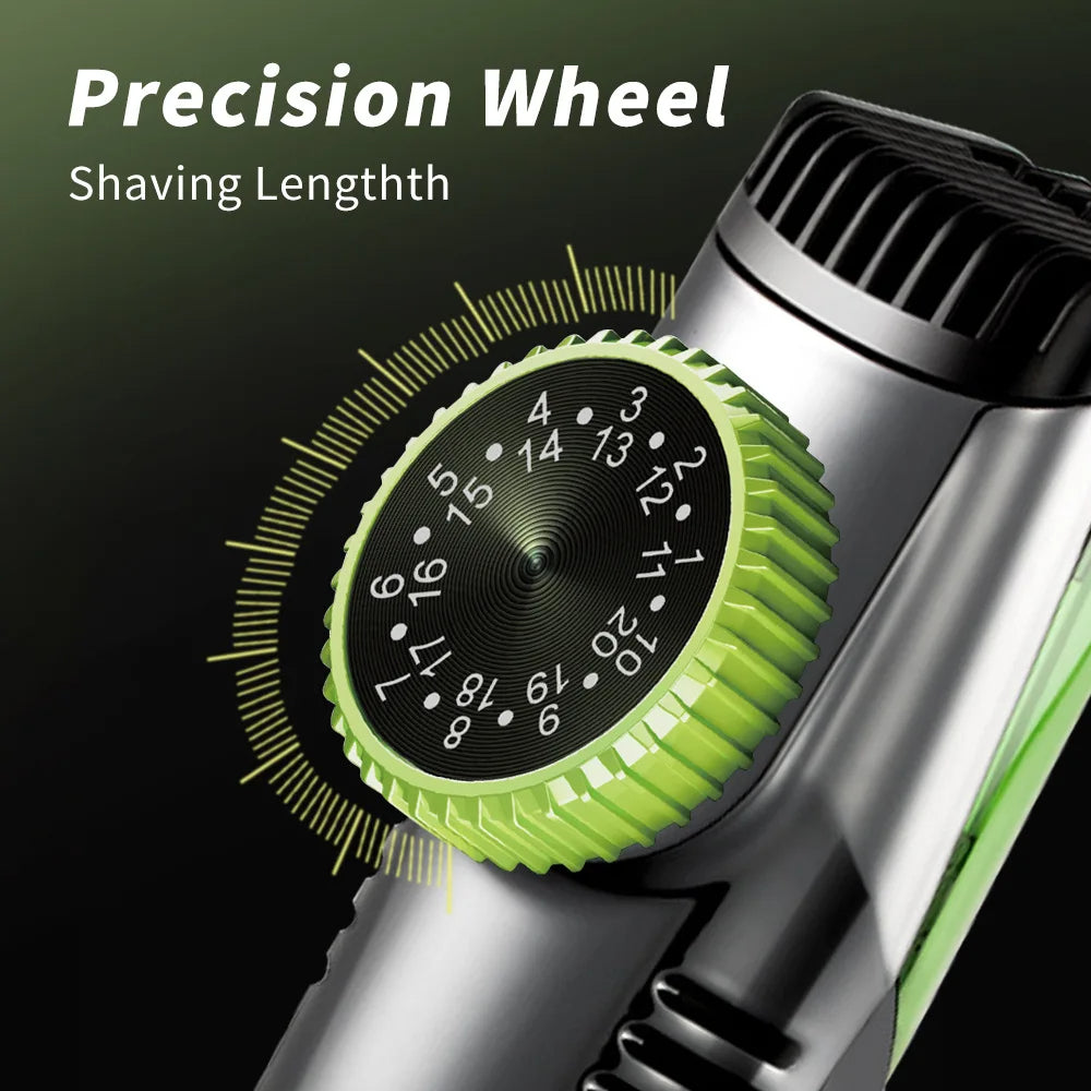 ✂️ GlowGroom VacuTrim Precision – Cordless Vacuum Beard Trimmer with 20 Length Settings