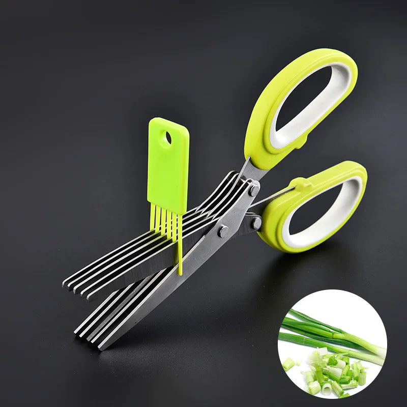 ✂️ GlowChop FiveBlade – Multipurpose Herb Scissors Set
