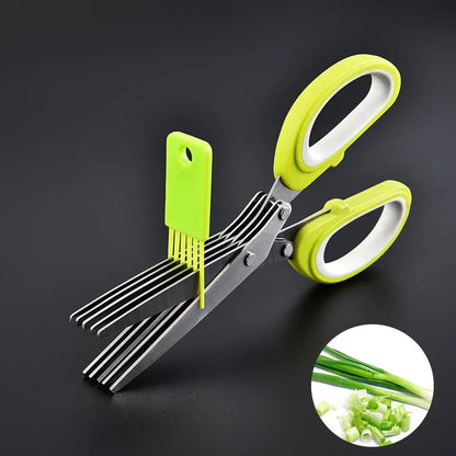 ✂️ GlowChop FiveBlade – Multipurpose Herb Scissors Set