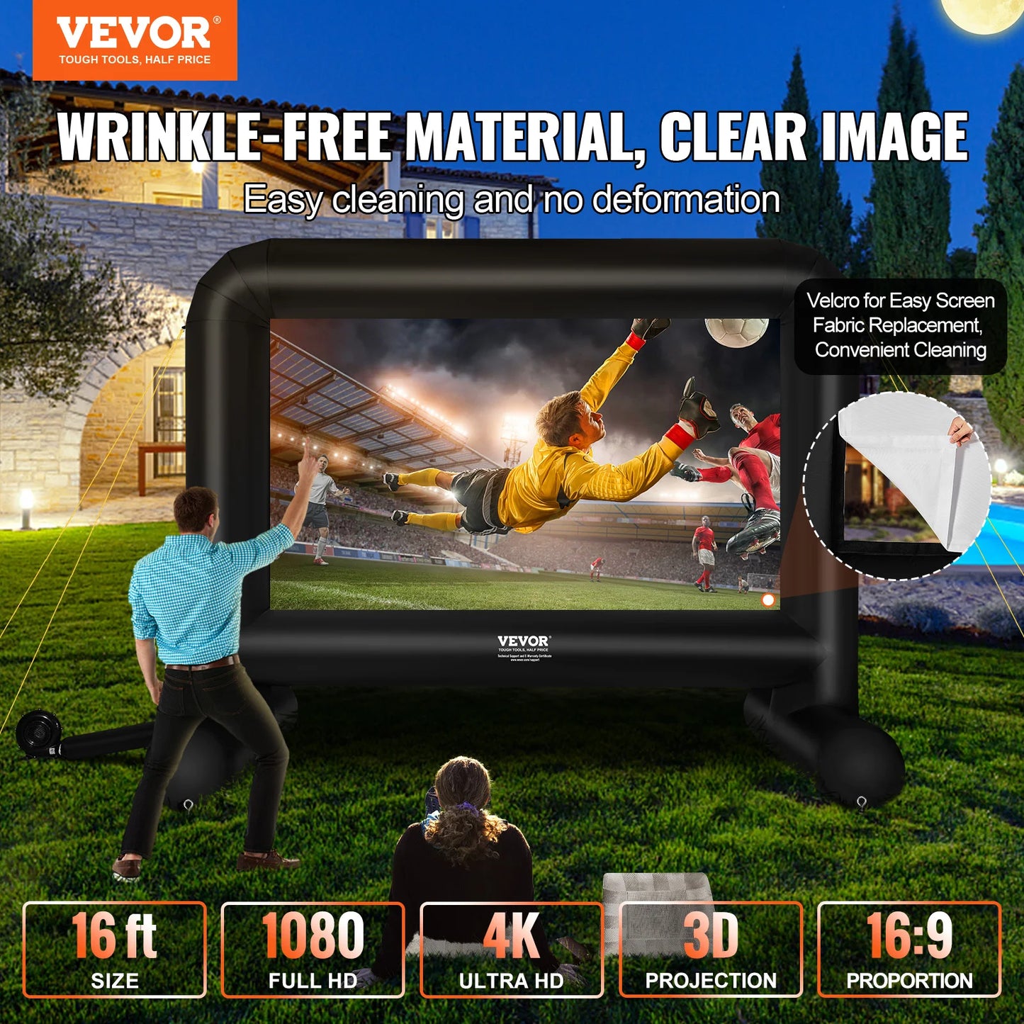 🎬 GlowView SkyScreen – 426 CM & 487 CM Inflatable Outdoor Movie Screen