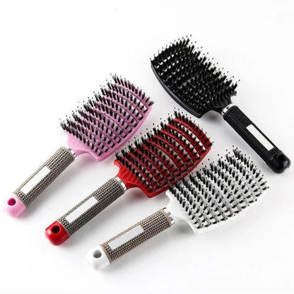 💆‍♀️ GlowBeauty SilkGlide – Flexible Detangling & Boar Bristle Hair Brush