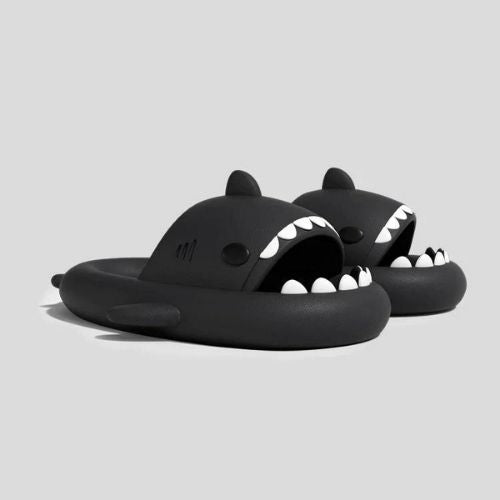 🦈 GlowChomp Slides – Funny Shark Mouth Open-Toe Slippers