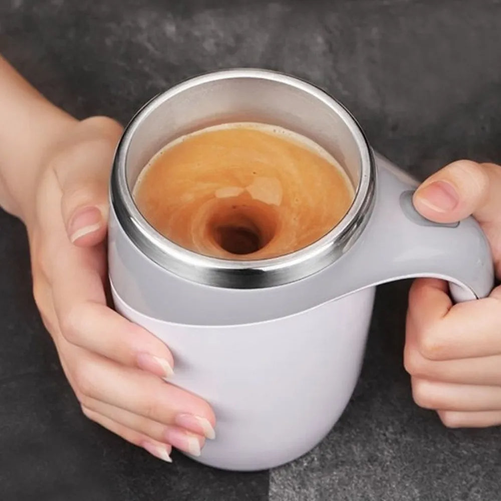 ☕ GlowBrew AutoStir Pro – Rechargeable Electric Self-Stirring Mug with Magnetic Rotor