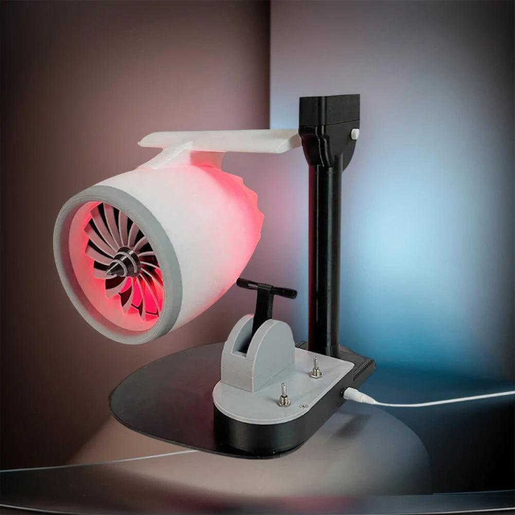 🛩 GlowTech AeroMist Turbo – USB Jet Engine Fan with Humidifier & Tail Flame Light