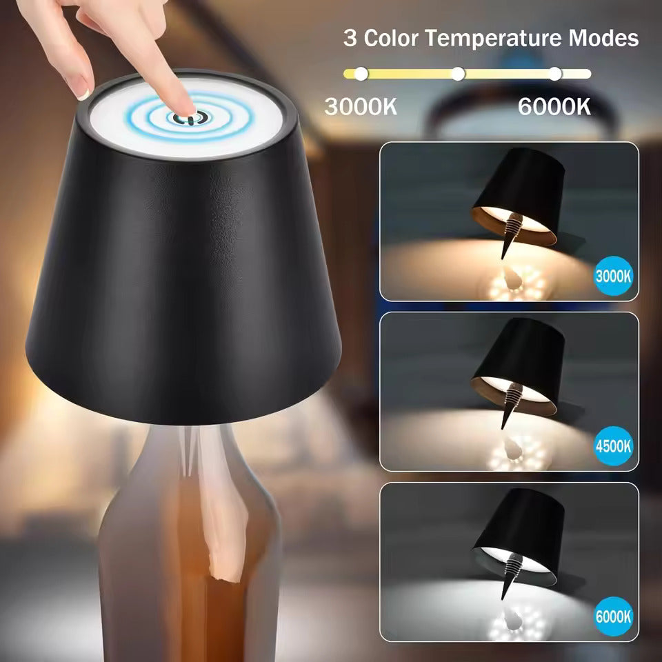 💡 GlowHome AuraBottle – Dimmable LED Bottle Lamp with Rechargeable Battery