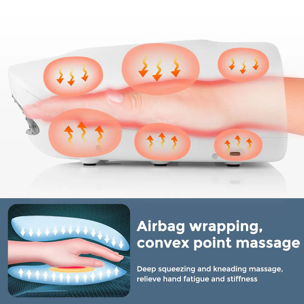 ✋ GlowRelief HandHaven – Wireless Electric Hand Massager with Heat & Compression
