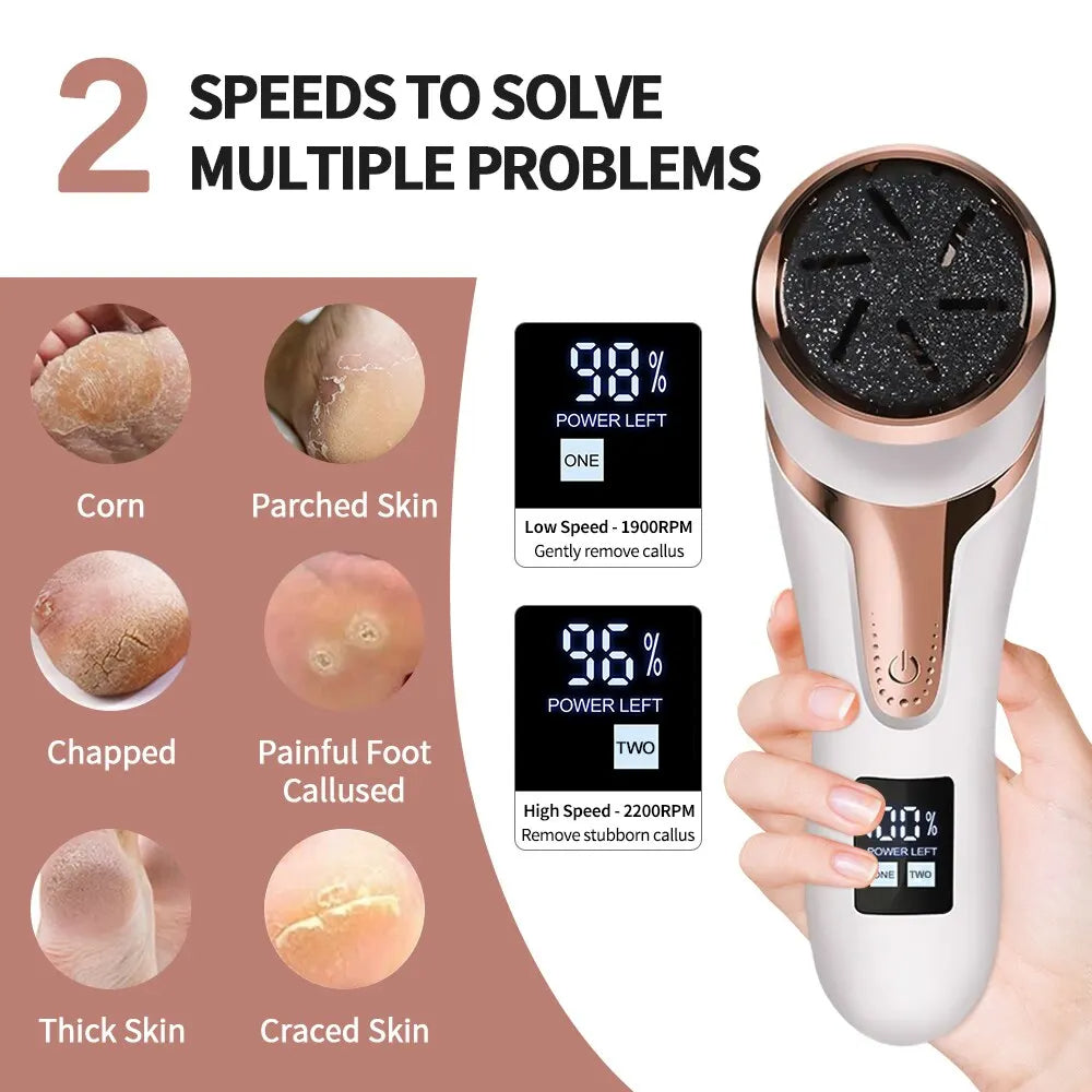 🦶 GlowCare SmoothPro – Rechargeable Electronic Foot File & Callus Remover