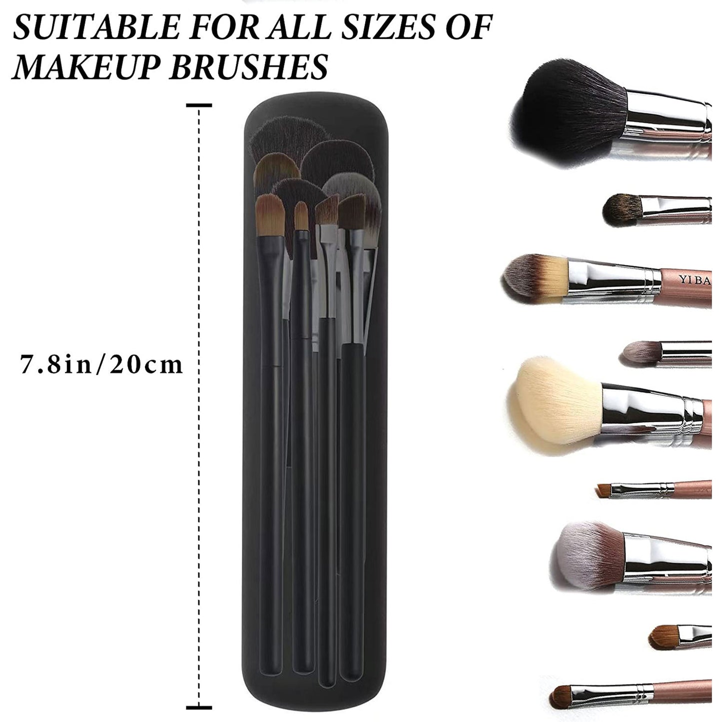 💋 GlowHold SilicaCase – Waterproof Silicone Makeup Brush Holder