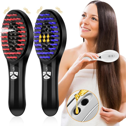 💆‍♀️ GlowHair VitaComb Pro – Electric Scalp Massager with Light Therapy, EMS & Nano Mist