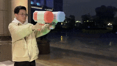 🫧 GlowPop BubbleBlaster – 69-Hole Bubble Gun with Lights & Fan