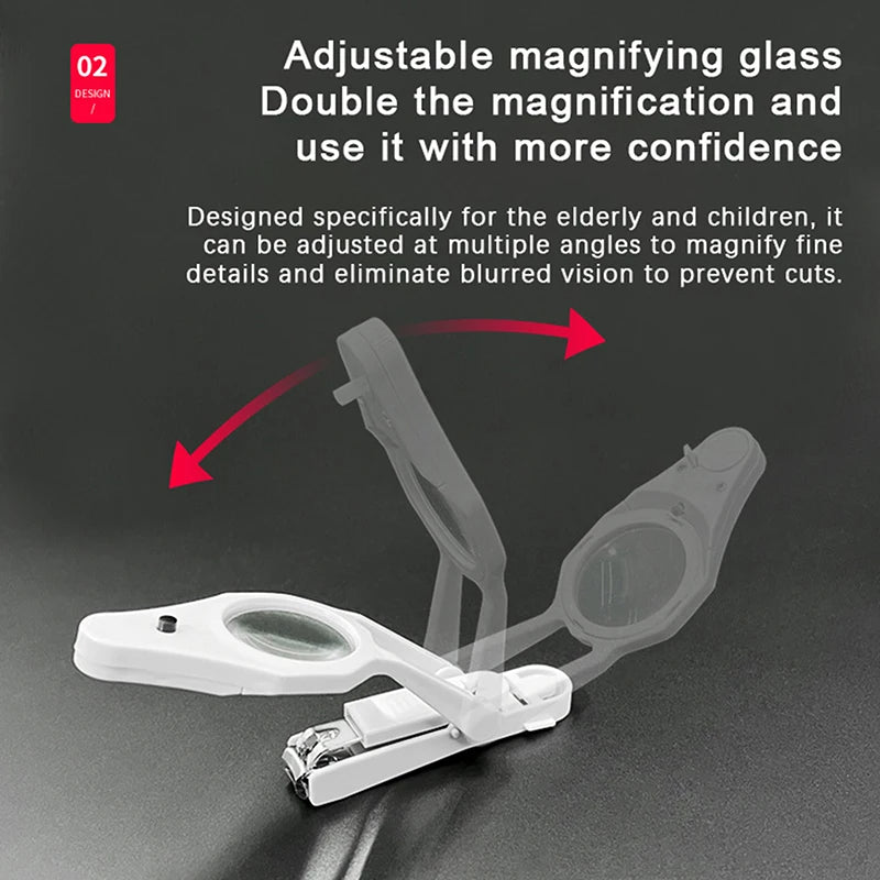 ✨ GlowCare PrecisionClip – LED Nail Clipper with Magnifying Glass
