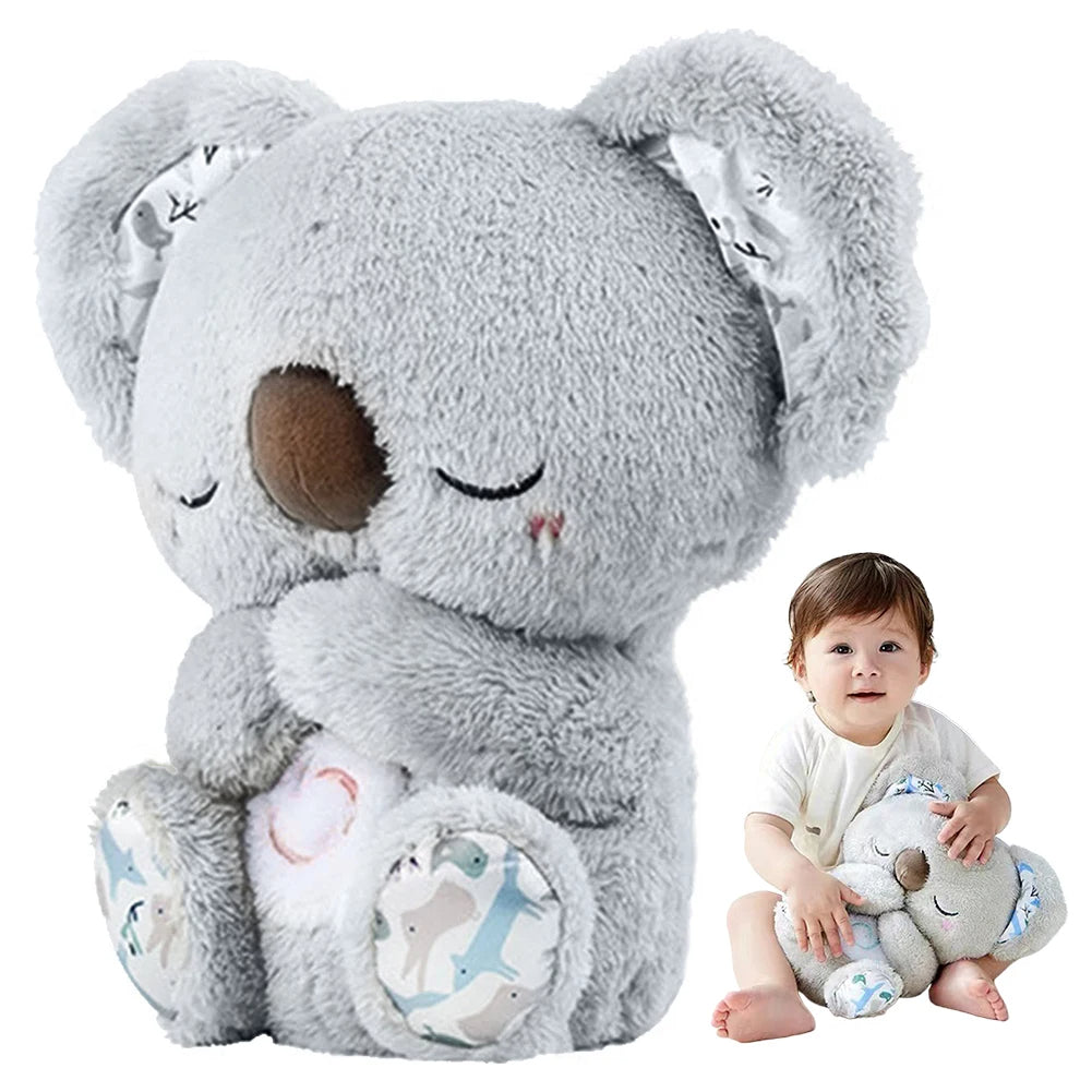 🐨 GlowCalm SnuggleBreath Koala – Breathing Plush Animal with Soothing Lights & Music