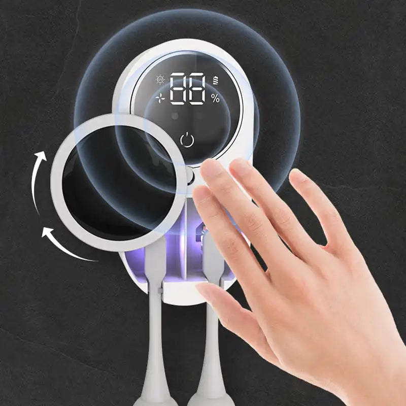 🦷 GlowCare PureBrush – UV Toothbrush Sterilizer & Dryer with Smart Display