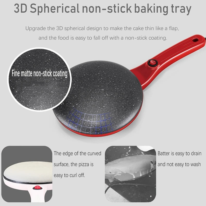 🥞 GlowKitchen SwiftCrepe Pro™ – Electric Non-Stick Crepe & Flatbread Maker