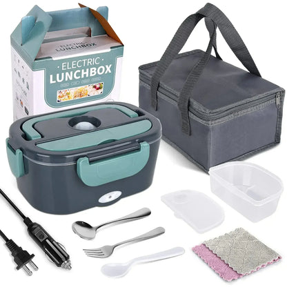 🍱 GlowHeat MealMate – 2-in-1 Electric Heating Lunch Box with Thermal Bag