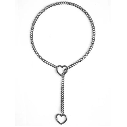 ❤️ GlowLuxe HeartTease Slip Chain Necklace – Adjustable Seductive Statement Choker