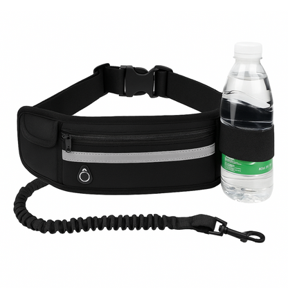 🐕‍🦺 GlowPet FreeStride – Hands-Free Bungee Dog Leash with Storage & Reflective Stitching