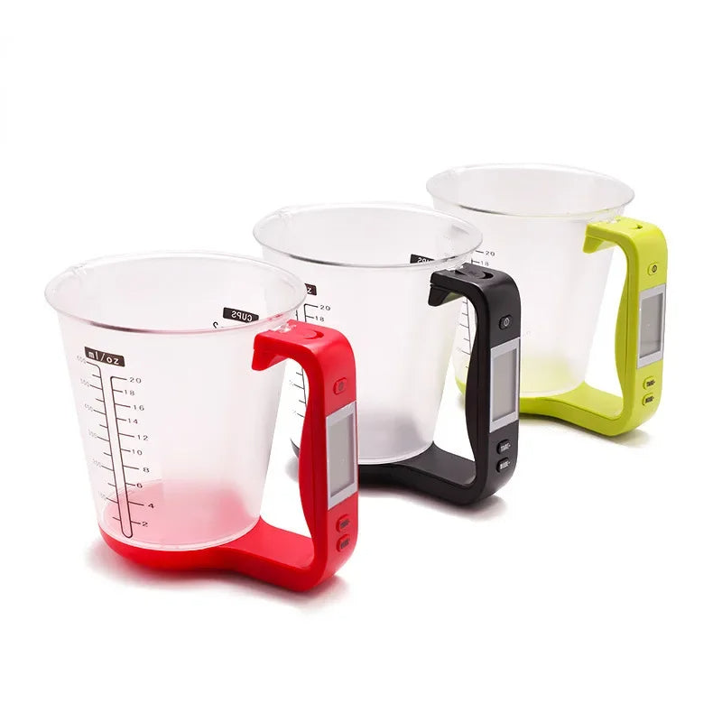 ⚖️ GlowKitchen MeasureSmart Cup – Digital Measuring Cup with Scale, LCD Display & Temperature Sensor
