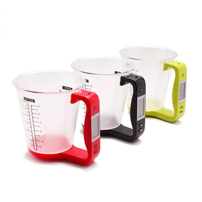 ⚖️ GlowKitchen MeasureSmart Cup – Digital Measuring Cup with Scale, LCD Display & Temperature Sensor