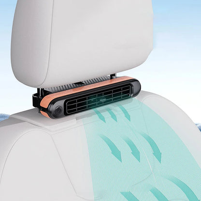 ❄️ GlowDrive BreezeGuard™ – USB-Powered Bladeless Cooling Car Seat Fan