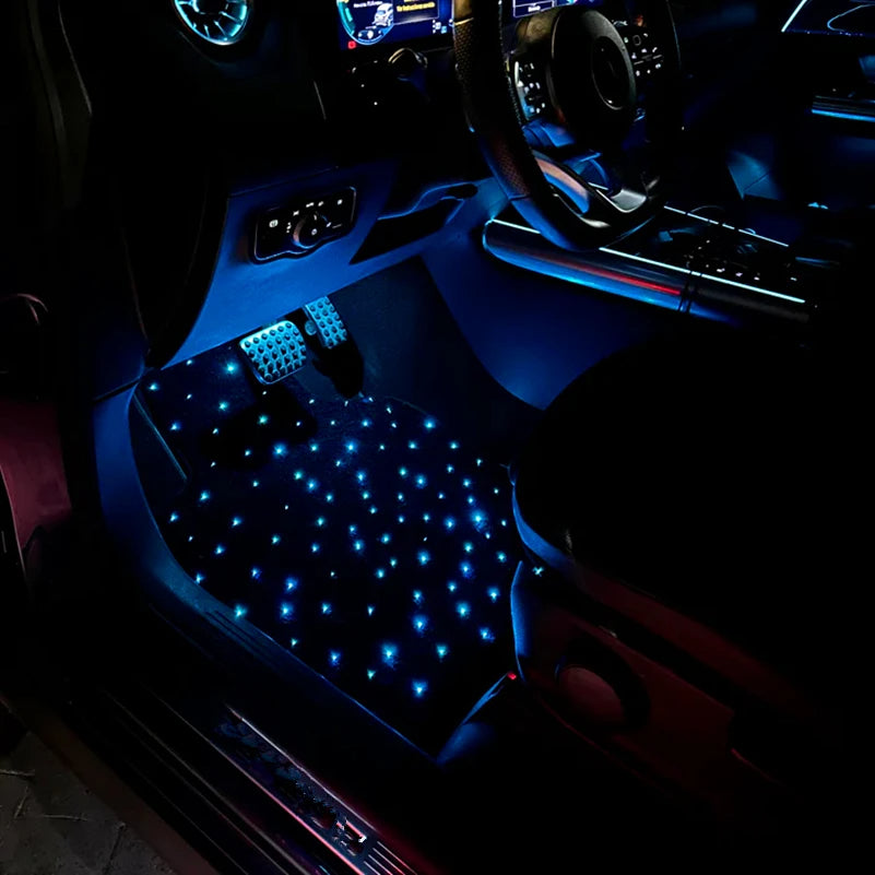 GlowDrive StarFloor FX – LED Fiber Optic Starlight Car Mats with App & Remote Control