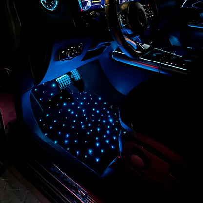 GlowDrive StarFloor FX – LED Fiber Optic Starlight Car Mats with App & Remote Control