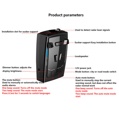 🚗 GlowDrive SpeedAlert X – Long-Range Laser Radar Detector