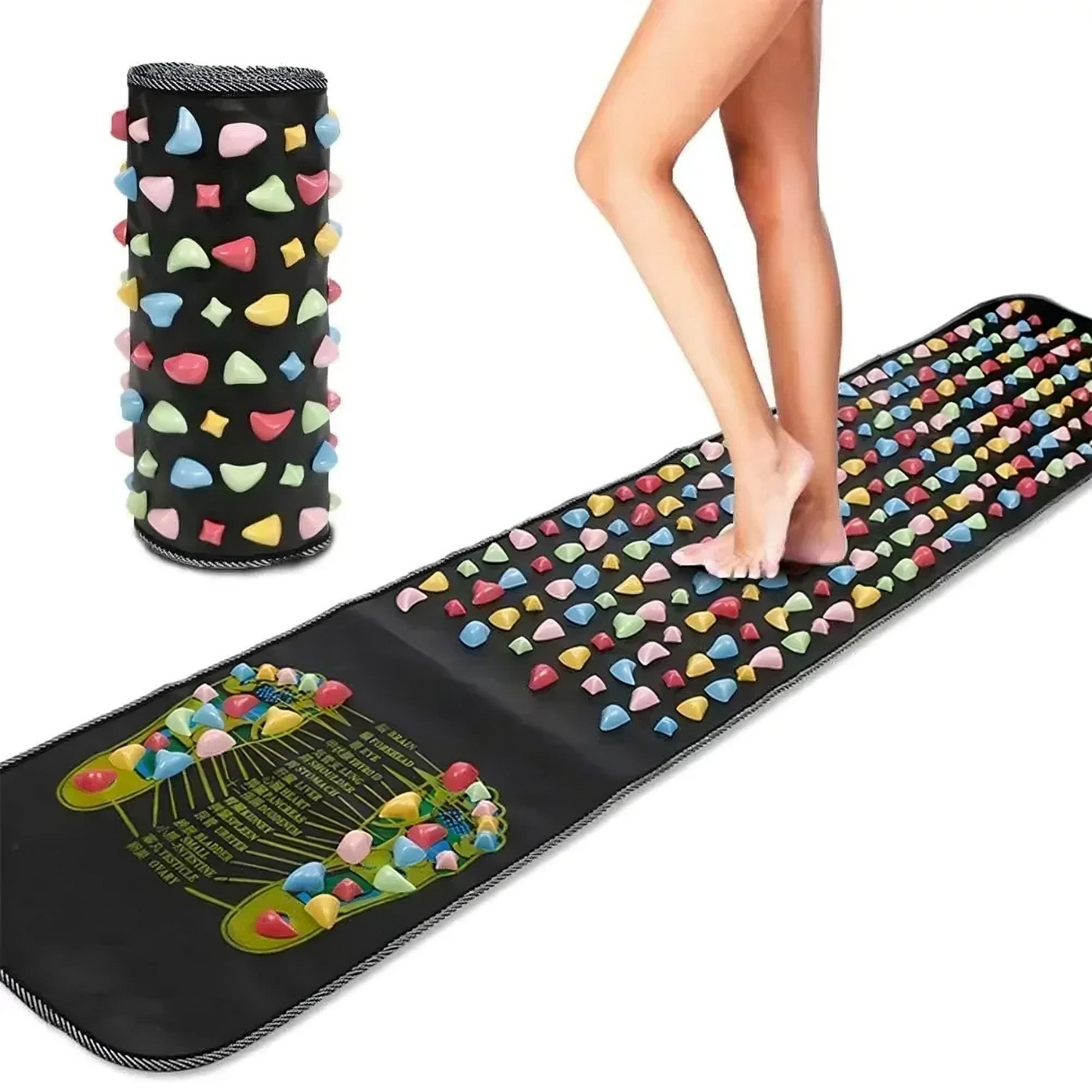 🦶 GlowRelief SoleBalance Mat – Reflexology Acupressure Foot Massage Mat