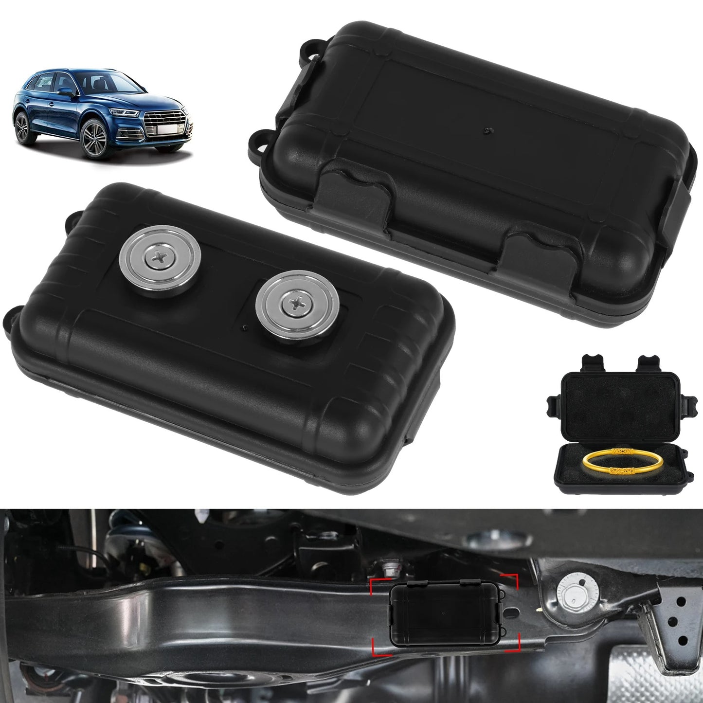 🧲 GlowSecure VaultMag – Heavy-Duty Magnetic Storage Box & Key Holder