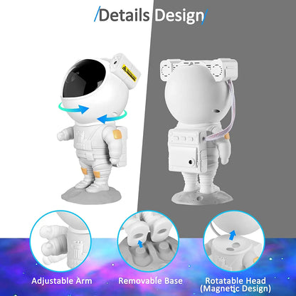 🌌 GlowHome AstroBeam – 360° Astronaut Galaxy Projector with Remote & Nebula Effects