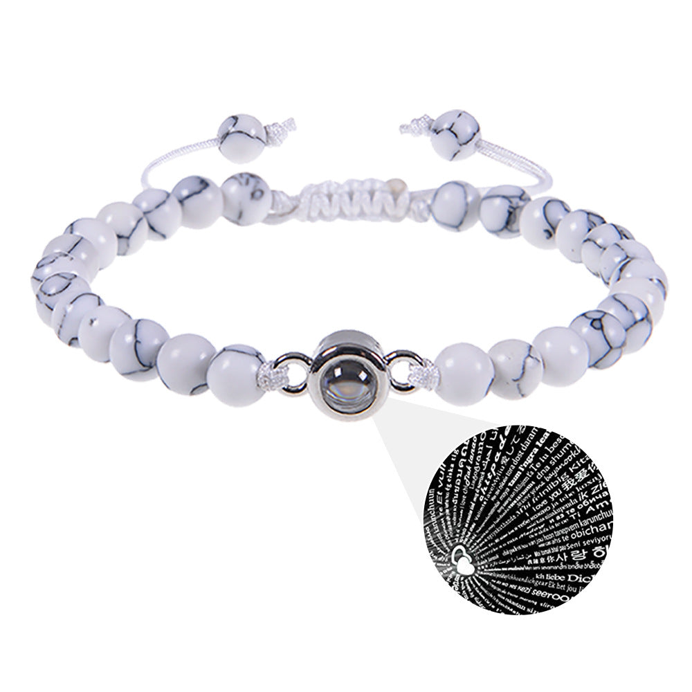 💞 GlowGift InfinityLove Set – "I Love You" in 100 Languages Nano-Projection Bracelet & Necklace